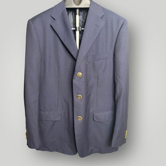 Corneliani Blazer 52R – Navy Blue, Virgin Wool, Made in Italy US 42R - Picture 1 of 11